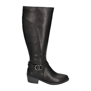 EASY STREET Women's Luella Plus Wide Calf Riding  Boots, Black, Size 7 1/2 W